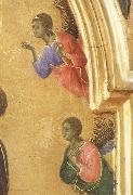 Duccio di Buoninsegna Detail of The Virgin Mary and angel predictor,Saint oil painting artist